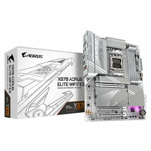 Материнская плата Gigabyte X870 AORUS ELITE WF7 ICE RTL X870 AORUS ELITE WIFI7 ICE 52990₽