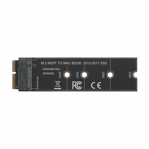 Переходник SSD M.2 (PCI-E) - 12+18pin для ноутбука Apple MacBook Air 11/'/' A1465 mid 2013 - early 2014 - early 2015 / MacBook Air 13/' A1466 mid 2013 - early 2014 - early 2015 / MacBook Pro 13" A1502 late 2013 - mid 2014 - early 2015