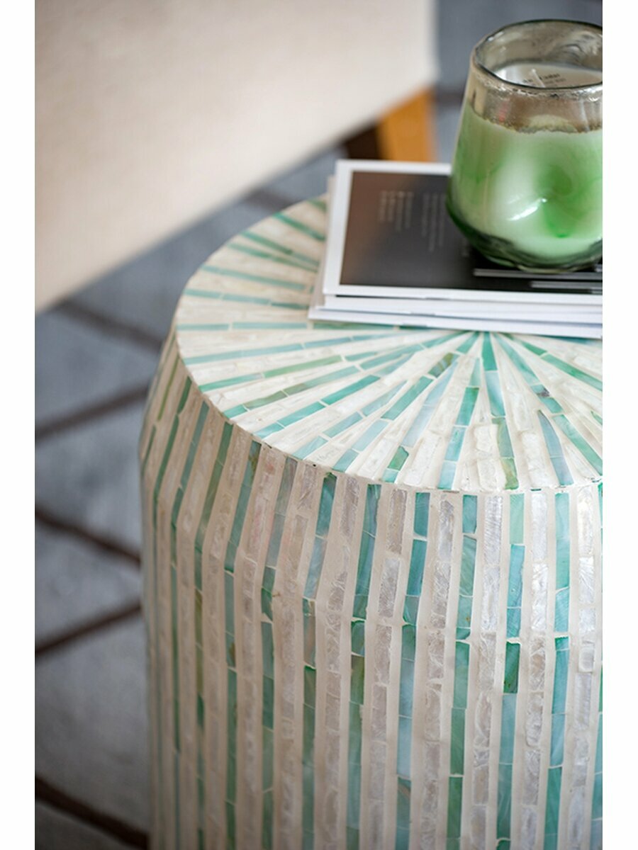 Обзор: 46960 Столик акцентный из раковин устриц 35x35x45см, Glasar