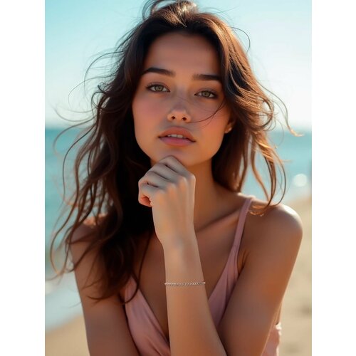 Браслет-цепочка ВИКИ, красное золото, 585 проба, длина 19 см.