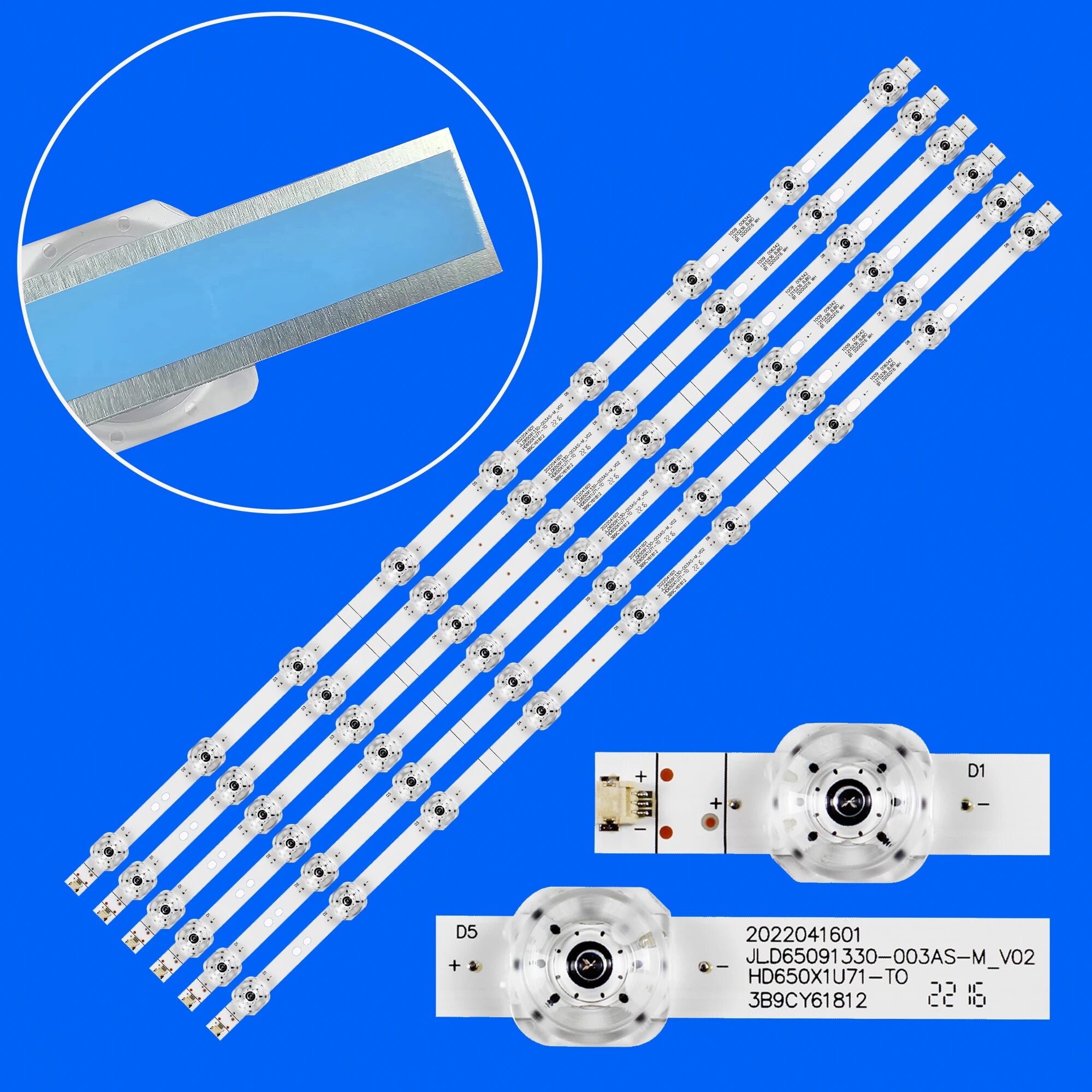 Светодиодная лента подсветки SVH650AH8 CRH-BX65X1U813030T060999P-REV1.2 6 штук