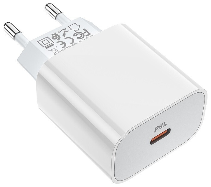 Зарядное устройство Hoco C76a Plus Speed PD20 W (подходит для iPhone 12), белый 6931474746917 .