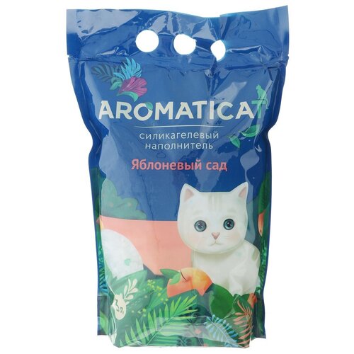 Впитывающий наполнитель AromatiCat силикагелевый Яблоневый сад, 3л