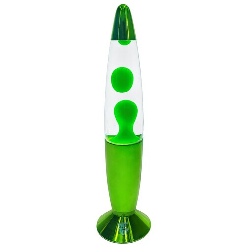 Лава-лампа 34 см Хром, Прозрачный/Зеленый