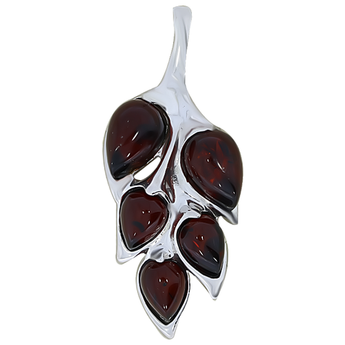 фото Серебряная подвеска дарвин 928041011aa-к с янтарём diamant-online