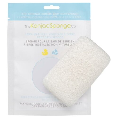 Детский спонж конняку для тела без добавок The Konjac Sponge Company 801070 Белый Onesize