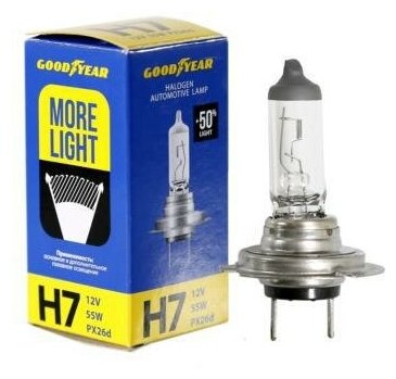 GOODYEAR GY017124 Лампа 12 В H7 55 Вт More Light галогенная Goodyear
