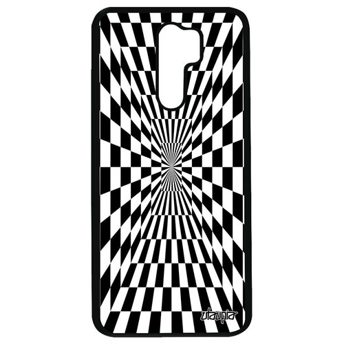 фото Новый чехол для мобильного // xiaomi redmi 9 // "иллюзия шахмат" графика движение, utaupia, черный