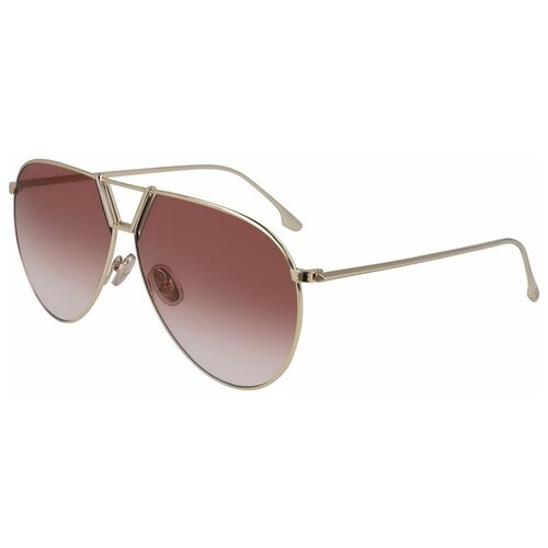 Солнцезащитные очки Victoria Beckham, оправа: металл, для женщин, золотой