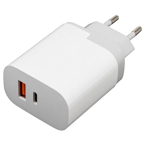 фото Зарядное устройство liberty project usb-c pd 3.0 + usb qc 3.0 18w power series white 0l-00044725
