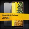 Полноэкранное защитное стекло для Samsung Galaxy A20S / Стекло для Самсунг Галакси А20С / Закаленное стекло с олеофобным покрытием и черной рамкой Full Glue Premium (Черный) - изображение