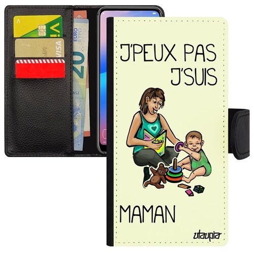 фото Чехол книжка для мобильного // samsung galaxy s8 // "не могу - стала мамой!" карикатура юмор, utaupia, белый