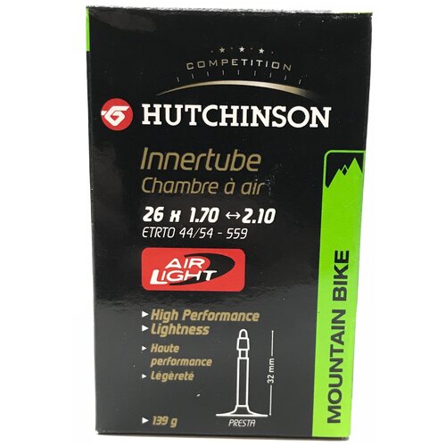 Велокамера Hutchinson 26х1.7/2.1 F/V Air Light велокамера kenda 26x2 125 2 35 54 58 559 f v 48mm extreme