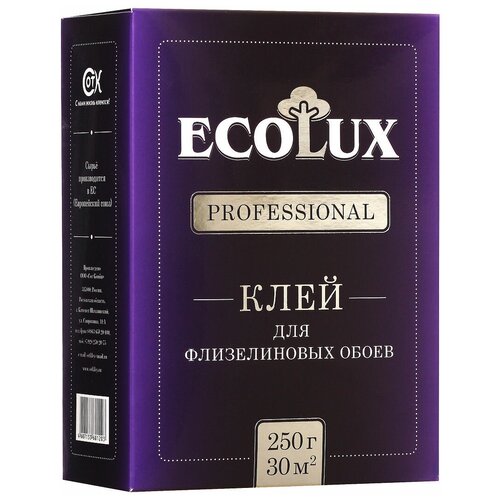 Клей обойный ECOLUX Professional, флизелиновый, 250 г