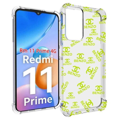 Чехол MyPads Белый-Бензо для Xiaomi Redmi 11 Prime 4G задняя-панель-накладка-бампер чехол mypads nevermore черно белый для xiaomi redmi 11 prime 4g задняя панель накладка бампер