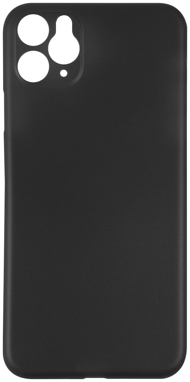 Чехол для Apple iPhone 11 Pro Max / Ультратонкая накладка на Айфон 11 Про макс, полупрозрачная, (черный)