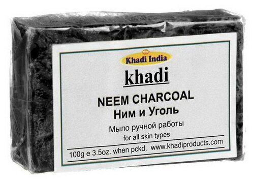 Khadi Мыло кусковое Neem charcoal, 107 г