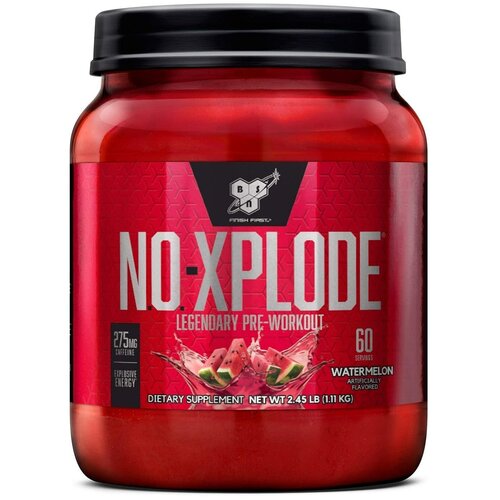 bsn n o xplode legendary pre workout со вкусом фруктового пунша 555 г 1 22 фунта BSN NO- Xplode, 60 порций / 1110 г, Watermelon / Арбуз