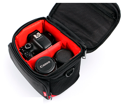 Чехол-сумка MyPads TC-1130 для фотоаппарата Canon EOS 60D/ 500D/ 550D/ 600D/ 650D/ 2000D/ 3000D/ 4000D из качественной износостойкой влагозащитной ткани черный