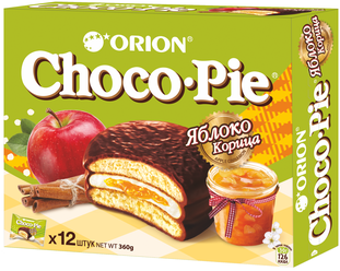 Пирожное Orion Choco Pie Apple-Cinnamon, 360 г, 12 шт. в уп