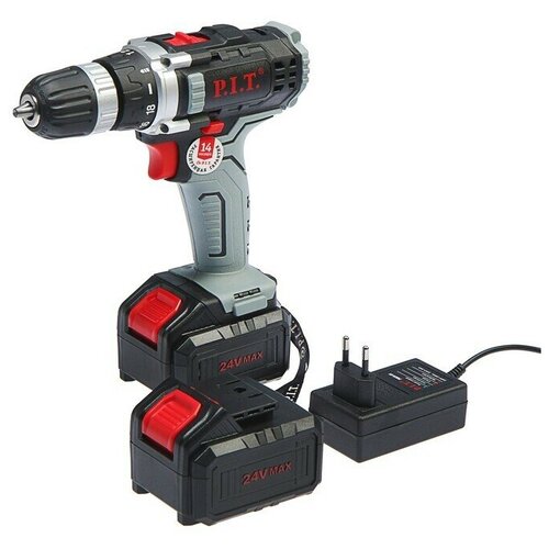 Дрель-шуруповерт PIT PSR 24-D1 24 В 450-1450 об-мин 2х15 Ач Li-ion 40 Нм БЗП 950600₽