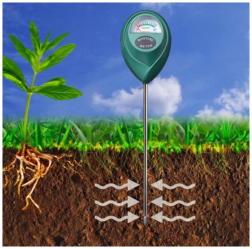 Анализатор почвы Ph метр грунта, измеритель влажности почвы, влагомер