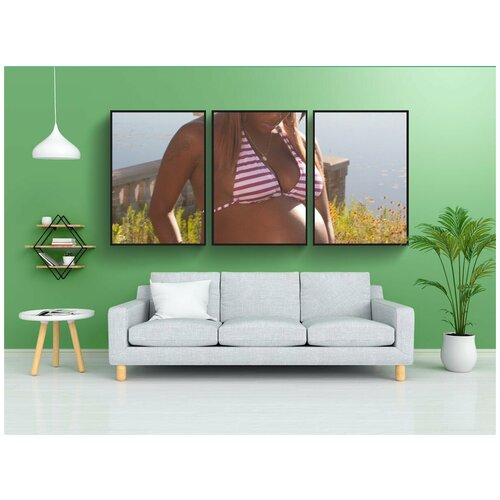 фото Набор модулных постеров для интерьера "детка, удар, беременная" 60x90 см. в тубусе, без рамки lotsprints