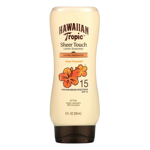 Hawaiian Tropic, Sheer Touch, Ultra Radiance, солнцезащитный лосьон с SPF 15, 236 мл