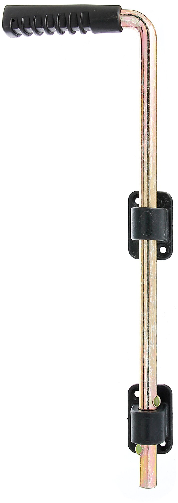 Засов воротный GAH ALBERTS вертикальный 400 мм оцинкованный черная ручка