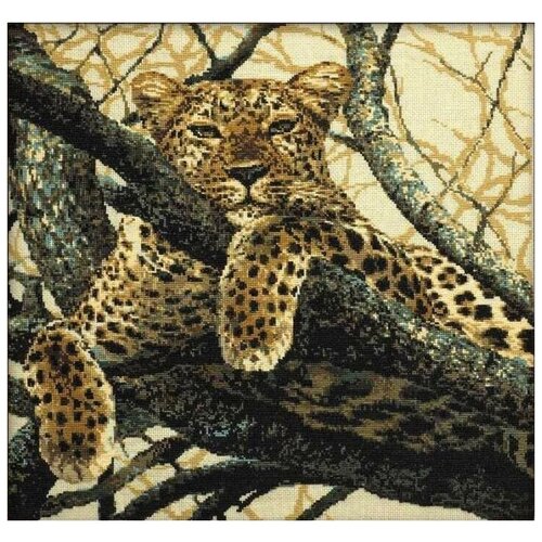 фото Набор для вышивания риолис "леопард", 60x60см