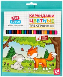 ArtSpace Карандаши цветные Лесные жители, 24 цвета (CP_41027)