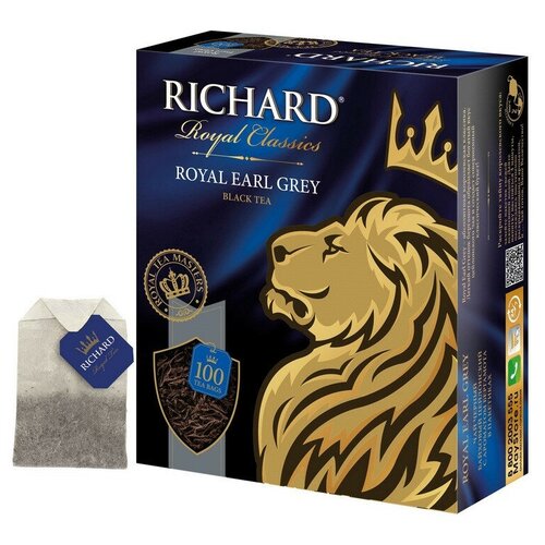 Чай Richard Royal Earl Grey черный, 100 пак 13944