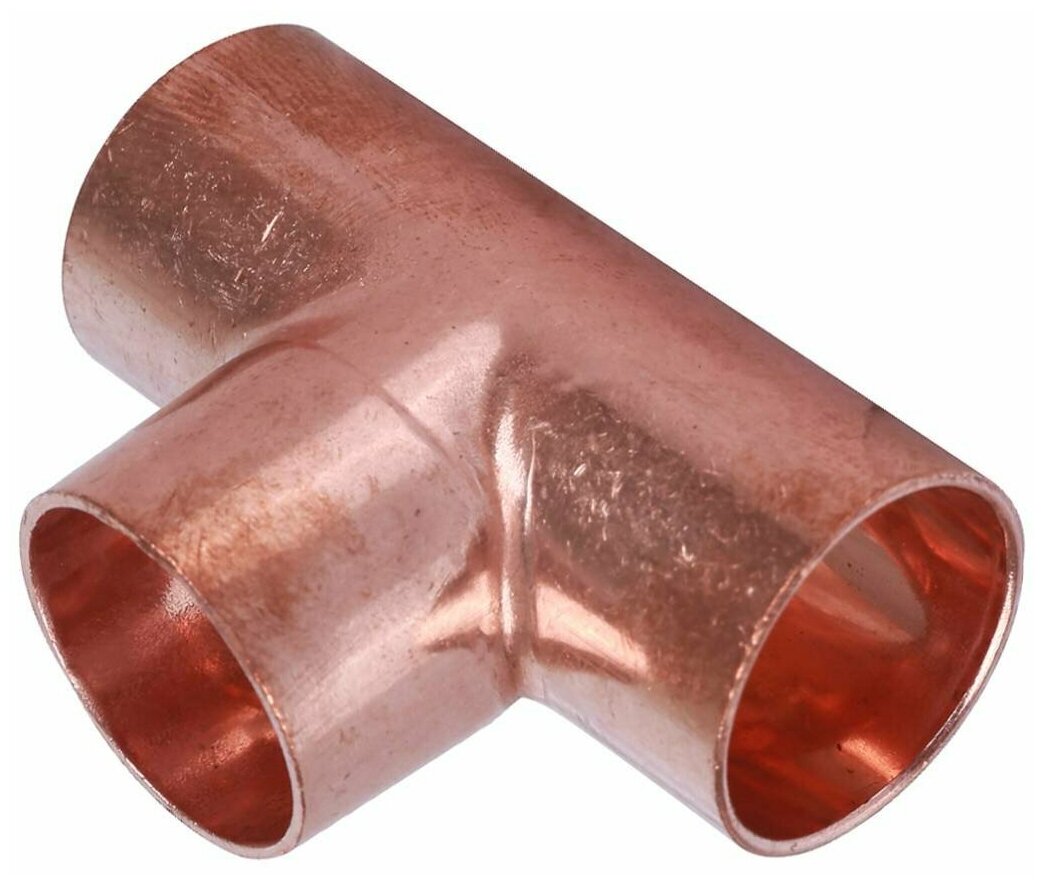 фото Тройник 22 мм медный равнопроходной под пайку SANHA 1513022