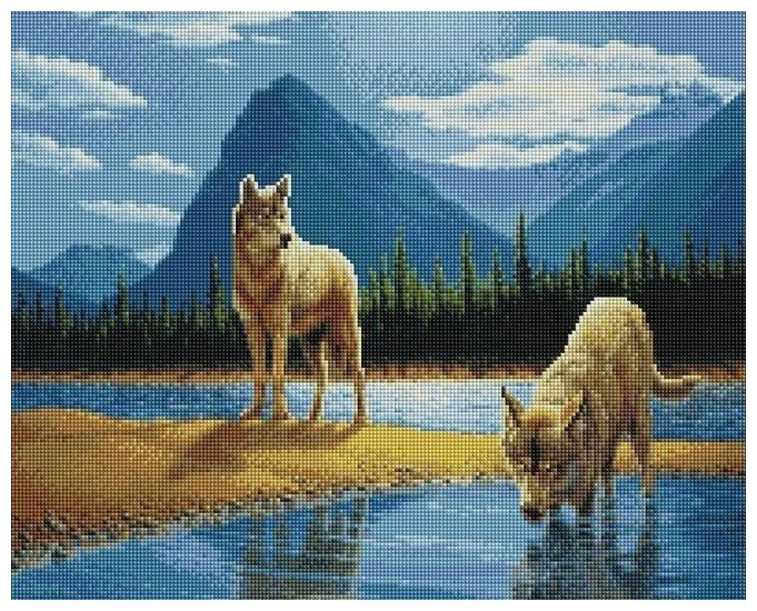 Алмазная мозаика RADUGA (Paintboy) Волки 40х50 см