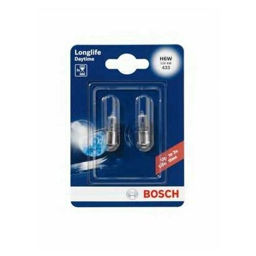 Лампа 12v 6w H6w Longlife Day (Блистер 2 Шт) Bosch арт. 1987301061