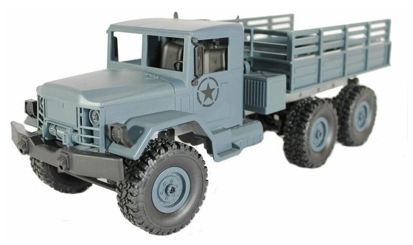 MN MODEL Радиоуправляемый военный грузовик MN MODEL 6WD 1:16 RTR 2.4GHz (серый) - MN-77G