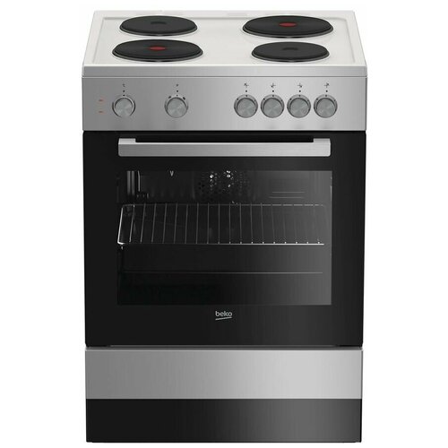 Электрическая плита Beko FSE66000GS, нержавеющая сталь, серебристый/черный