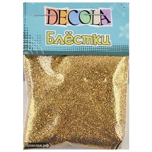 Блестки декоративные Decola W041-203-03 золото майя 0.3 мм 20 г, цена за 1 шт.