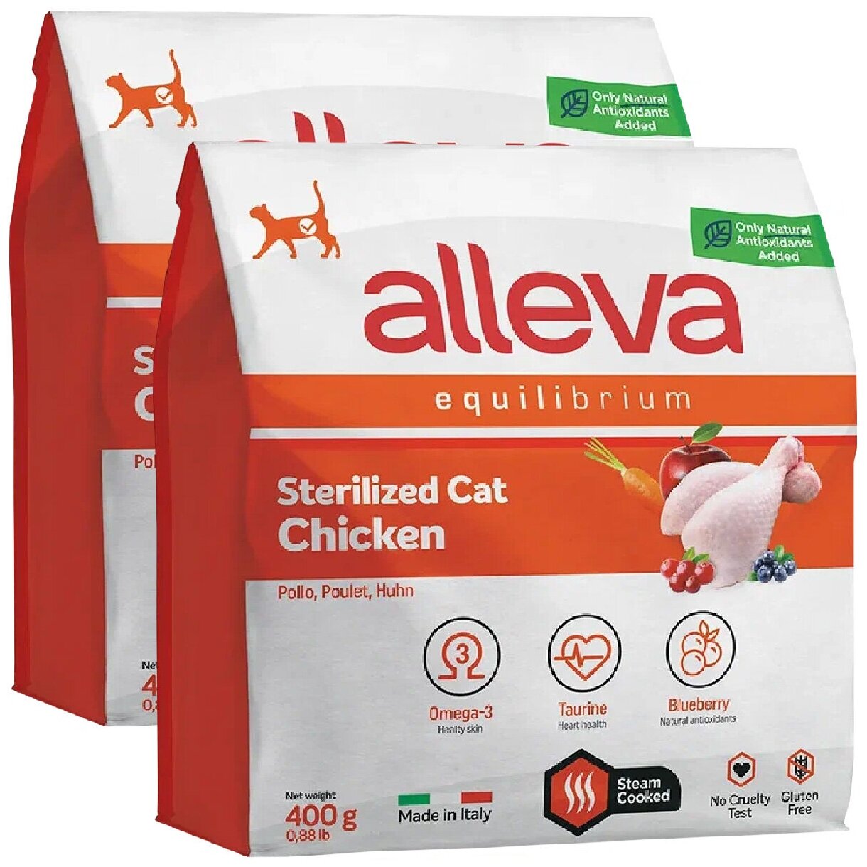 Alleva Equilibrium Chicken Sterilized Cat Kg 0.400 - фотография № 19