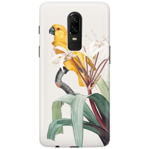 фото Re:pa накладка transparent для oneplus 6 с принтом "желтый попугай"