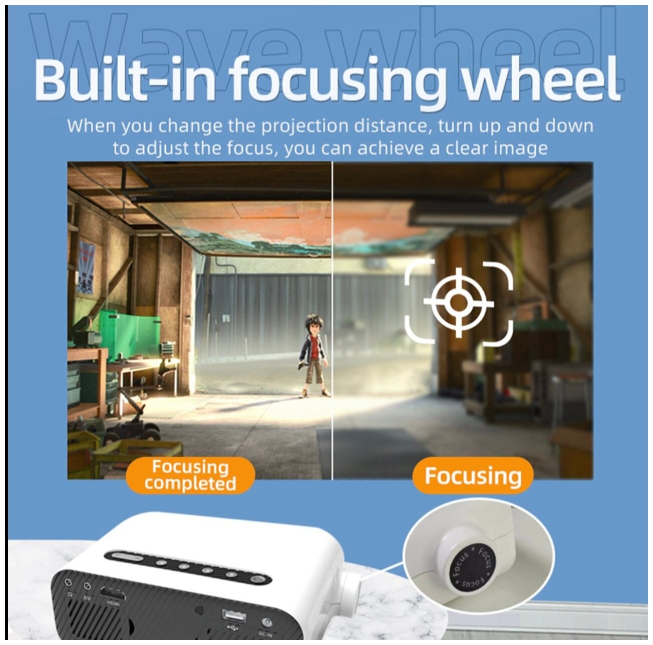 Портативный мини-проектор разрешение 1080P HD проектор со встроенным Wi-F i проектор мини-проектор для домашнего кинотеатра