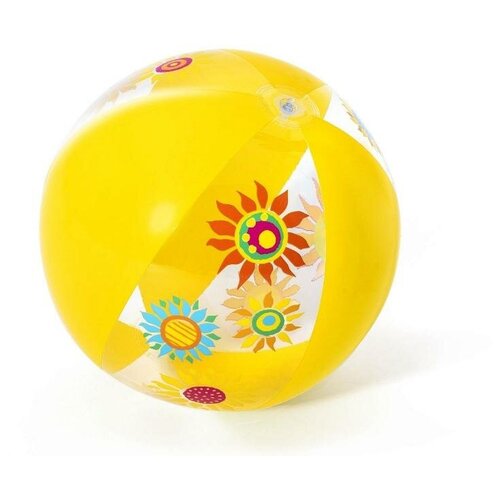мяч пляжный надувной bestway цветной сектр 51см Мяч надувной пляжный детский, Bestway, 51см, от 2х лет, желтый