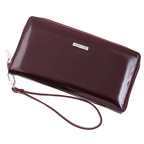 фото Кошелек женский из натуральной кожи, маленький бумажник для денег, портмоне на каждый день бордовый cro-s-39-82 кроко