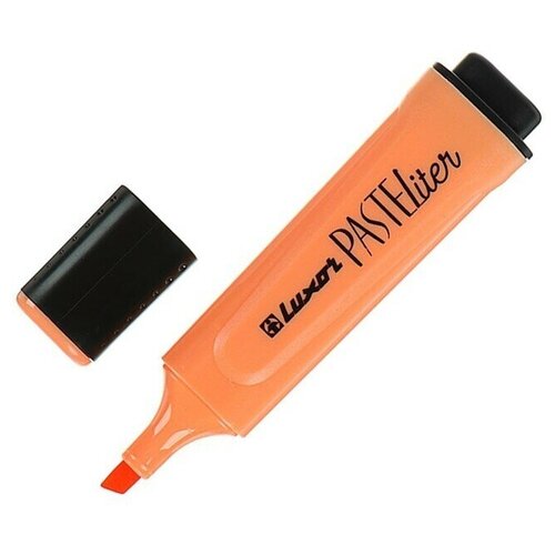 Маркер текстовыделитель Luxor Pasteliter, 5.0 мм, пастельный оранжевый, 2 шт.