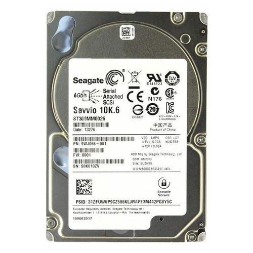 Жесткий диск Seagate Enterprise 300gb SAS 25 10000rpm 64mb ST300MM0026 506400₽