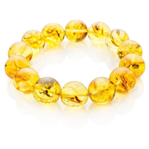 фото Amberholl браслет из формованного янтаря с инклюзами «юпитер»