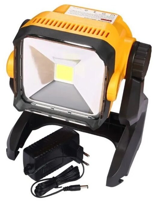 Аккумуляторный светодиодный фонарь, работает от АКБ Dewalt, Porter Cabel, Black&Decker, Makita, Ryobi 18V, 20V