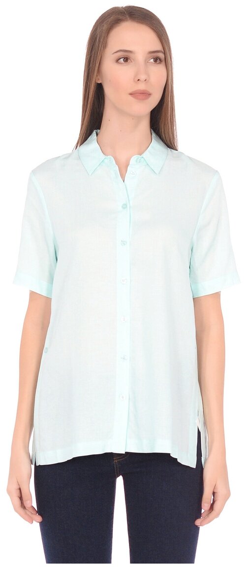 Блуза  Baon, размер 42, голубой, бирюзовый