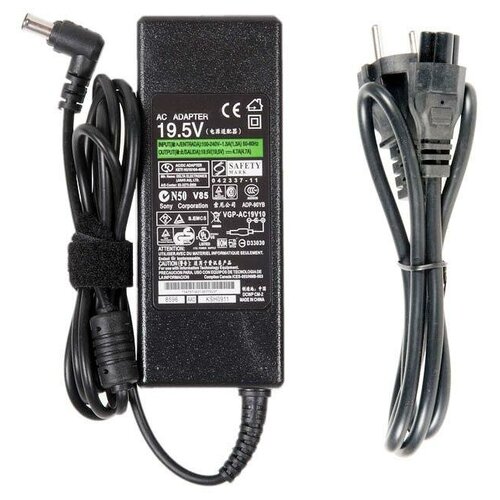 Блок питания (зарядка) для ноутбука Sony Vaio VGN-SZ, FZ, CR, FS, FE, FJ, S3, S4, S5, BX, 19.5V, 4.7A, 90W, 6.5х4.4 с иглой с кабелем