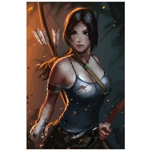 Картина по номерам на холсте игра Tomb Raider Lara Croft Лара Крофт Расхетительница гробниц - 6579 В 60x40 картина по номерам на холсте игра tomb raider lara croft лара крофт расхетительница гробниц 6579 в 60x40